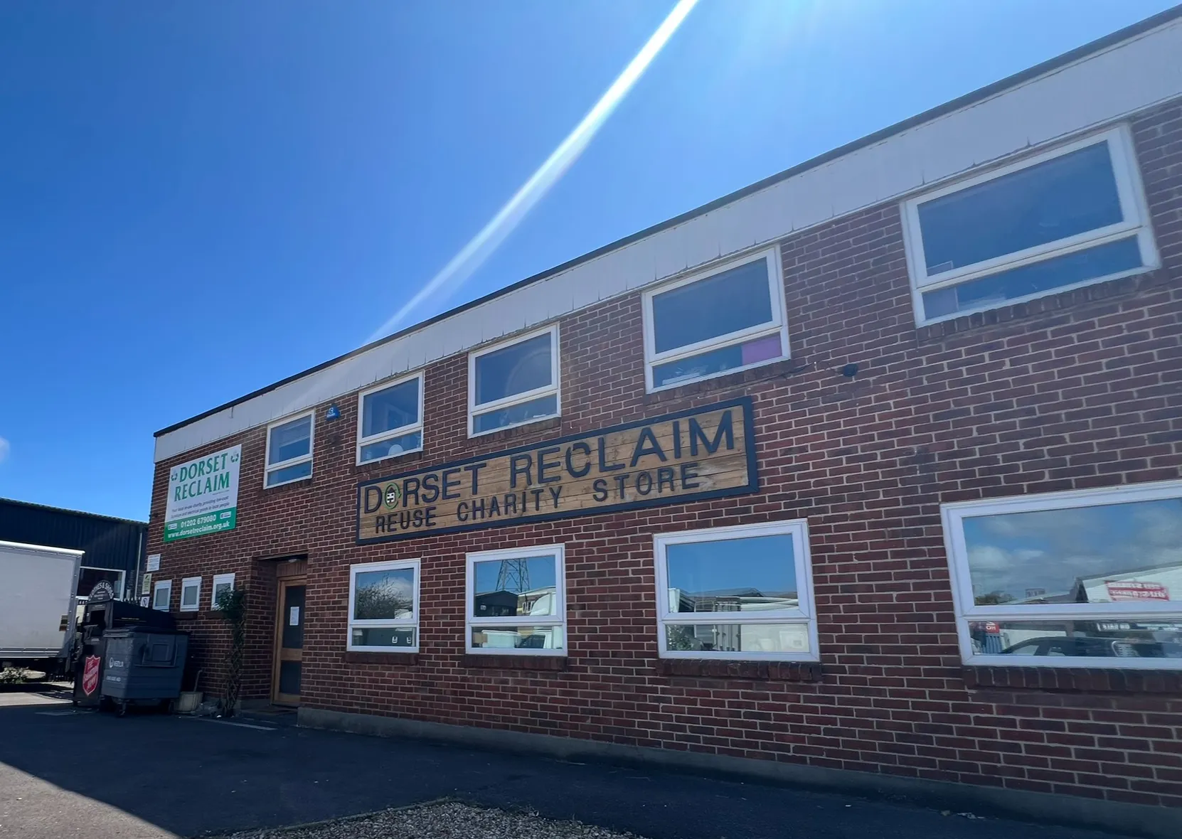 The Dorset Reclaim reuse charity store, a two-storey brick building